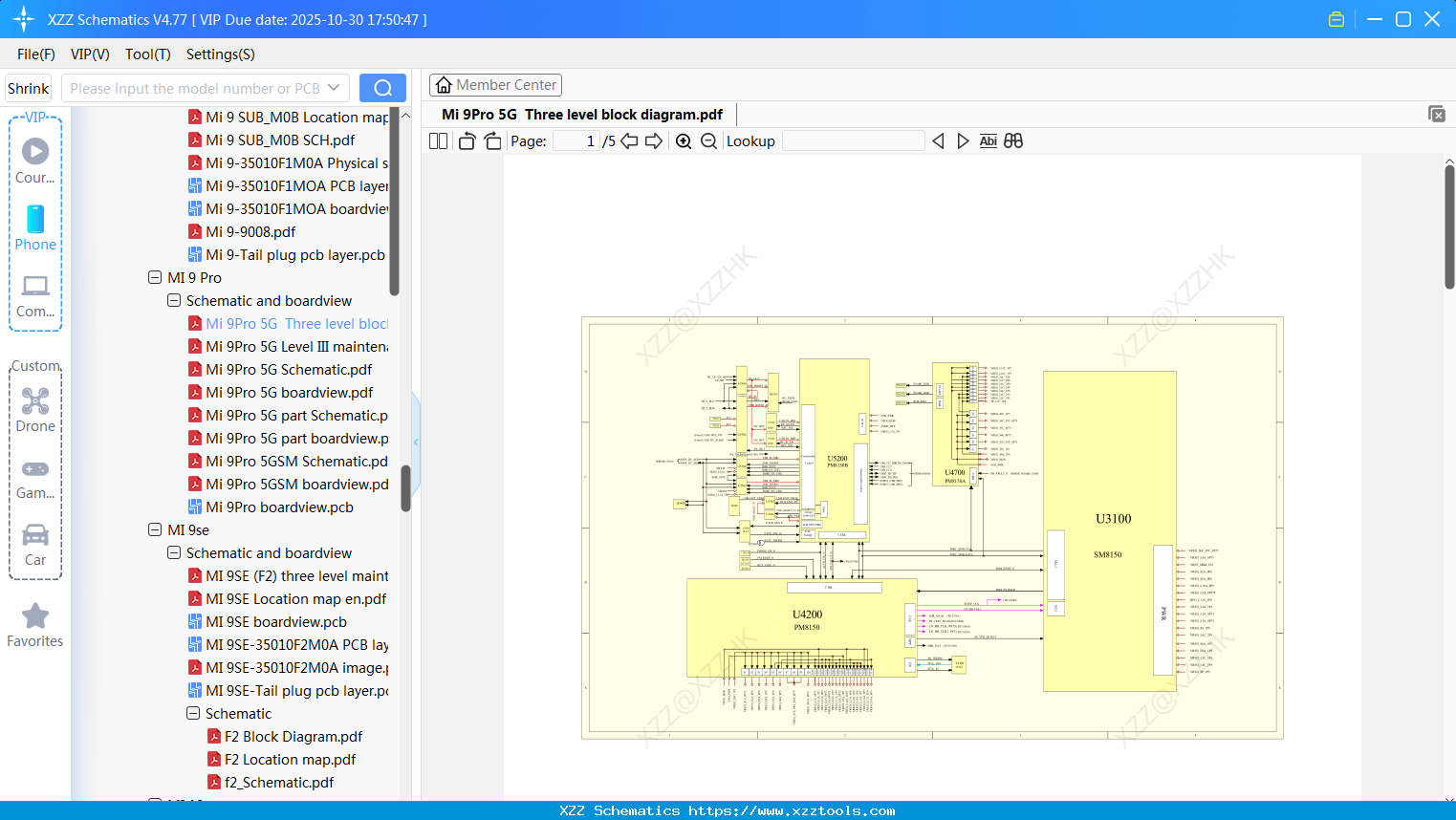 Xiaomi Mi 9Pro 5G Three Level Block Diagram